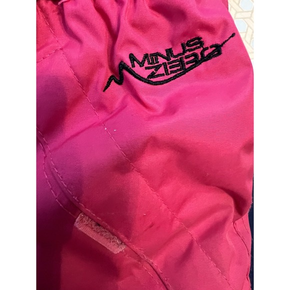 Minus Zero  Girls 6X Snow Pant Pink Water Resistant Snow Ski Sled - Picture 6 of 7